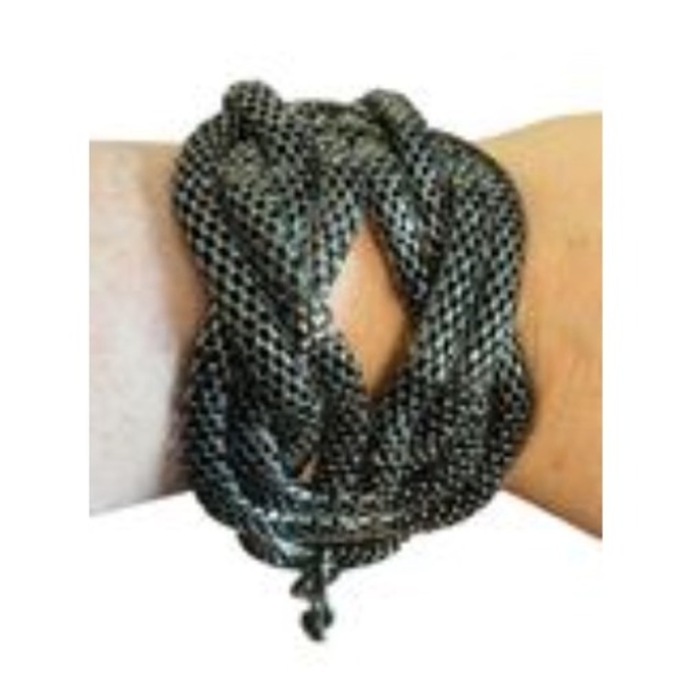 Retro Mesh Braided Love Knot Chain Bracelet Metallic Chunky Boho Indie Chic 80s